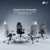 Cosmos Lite Minimal Design Ergonomic Office Chair | Synchro-Tilt Recline