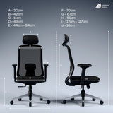 Cosmos Lite Minimal Design Ergonomic Office Chair | Synchro-Tilt Recline