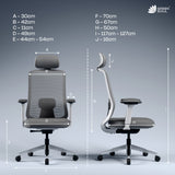 Cosmos Pro Minimal Design Ergonomic Office Chair | Intelli-Adapt | 4D armrest