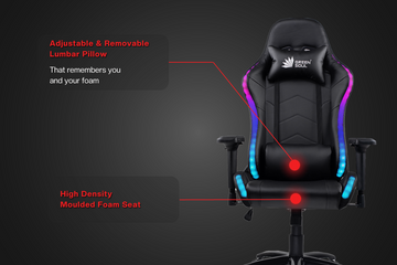 Gaming chair discount with led lights