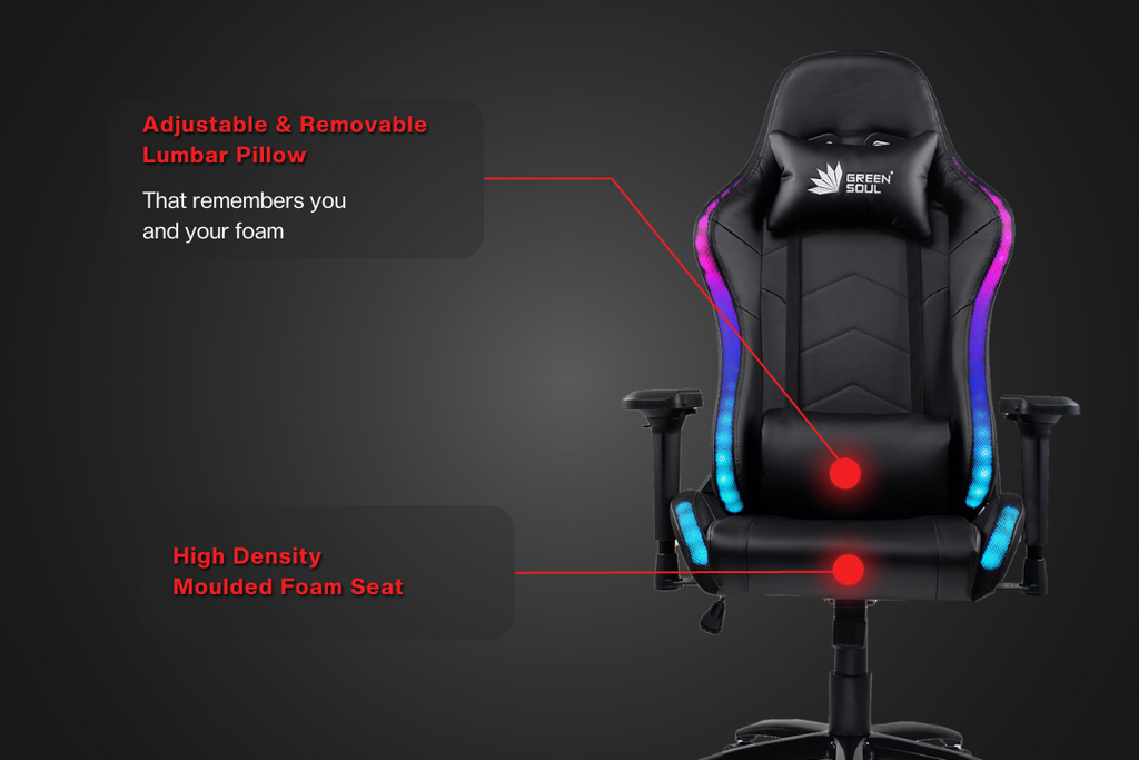 Green Soul Thunder Gaming Chair with LED RGB Lights