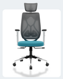 Green Soul Zodiac Lite High Back Mesh Office Chair Multi-Functional Chair Green Soul Ergonomics WhiteTeal  