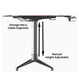 Green Soul Vogue (Right) L-Shape  Multi Purpose Table Gaming Table Green Soul Ergonomics   